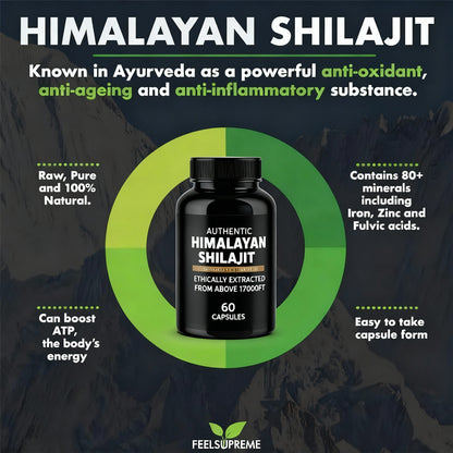 Shilajit en Capsulas – Energía y Vitalidad Natural🏔️